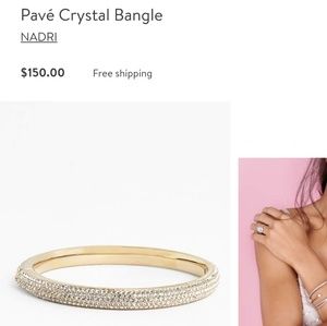 NWT Nadri Pave 18K Gold Stackable Bangle w/ Clasp